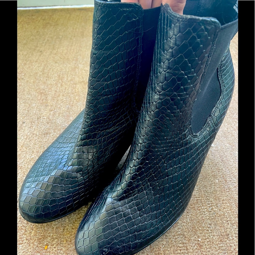Ecco snake skin booties